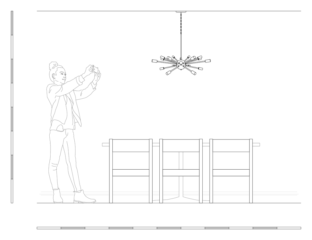 Color Elliptical Sputnik Chandelier