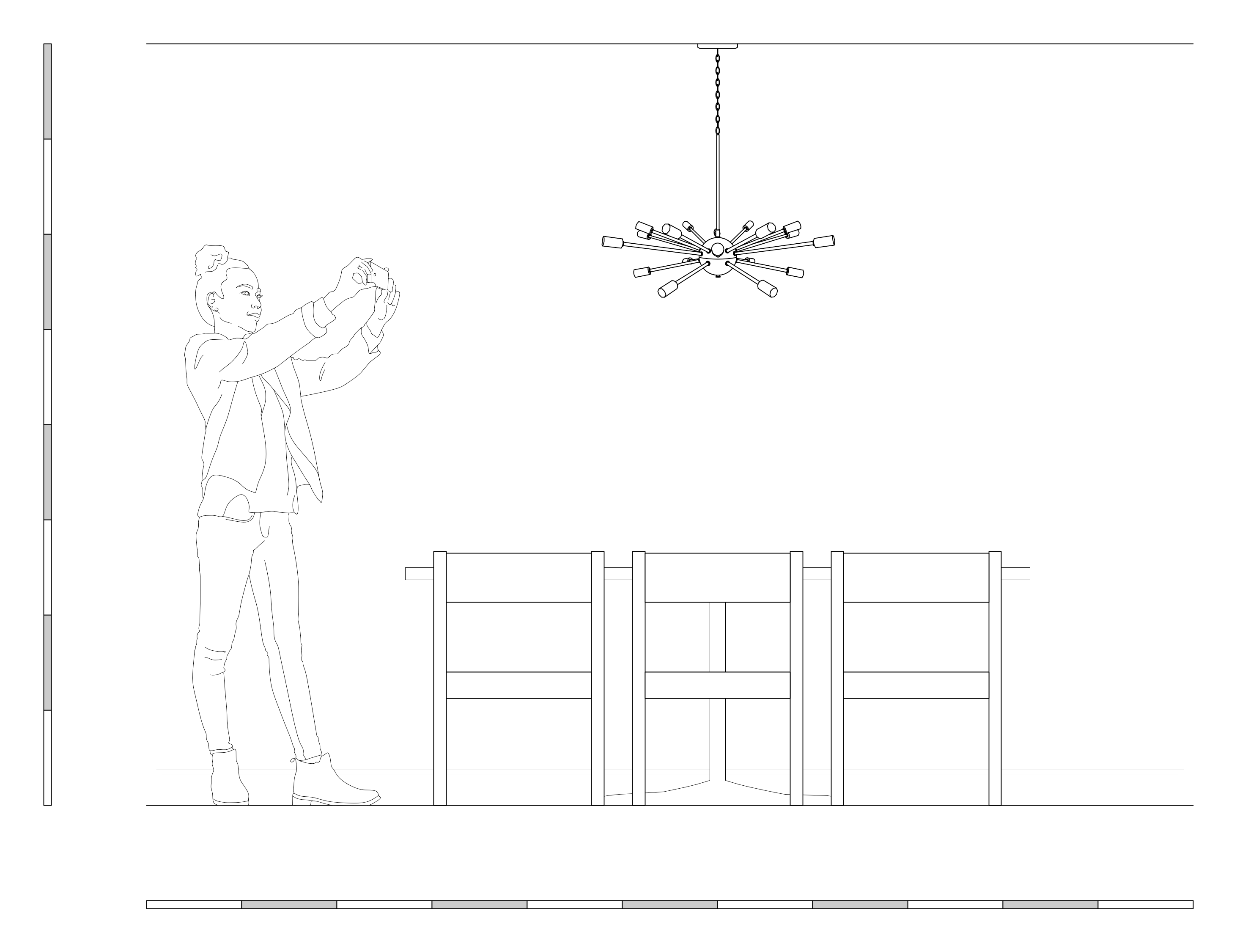 Color Elliptical Sputnik Chandelier