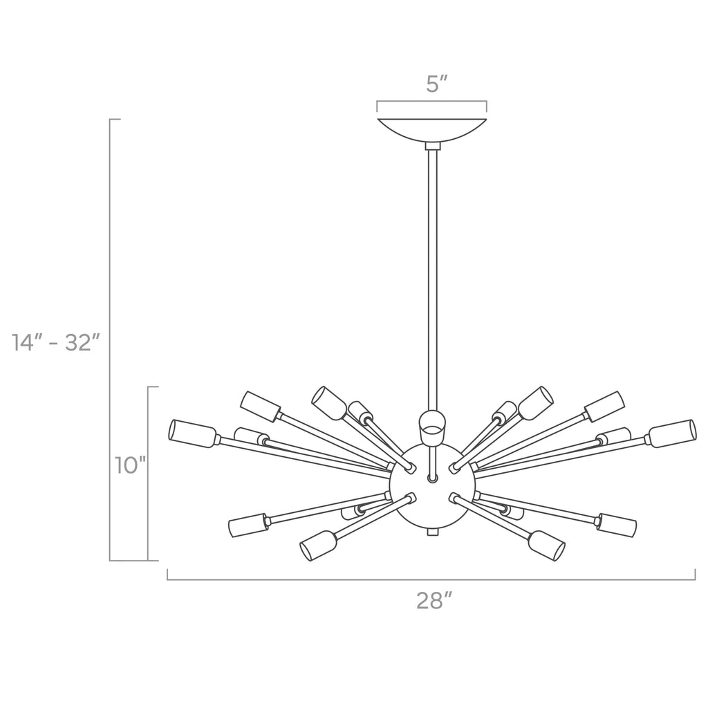 Color Elliptical Sputnik Chandelier