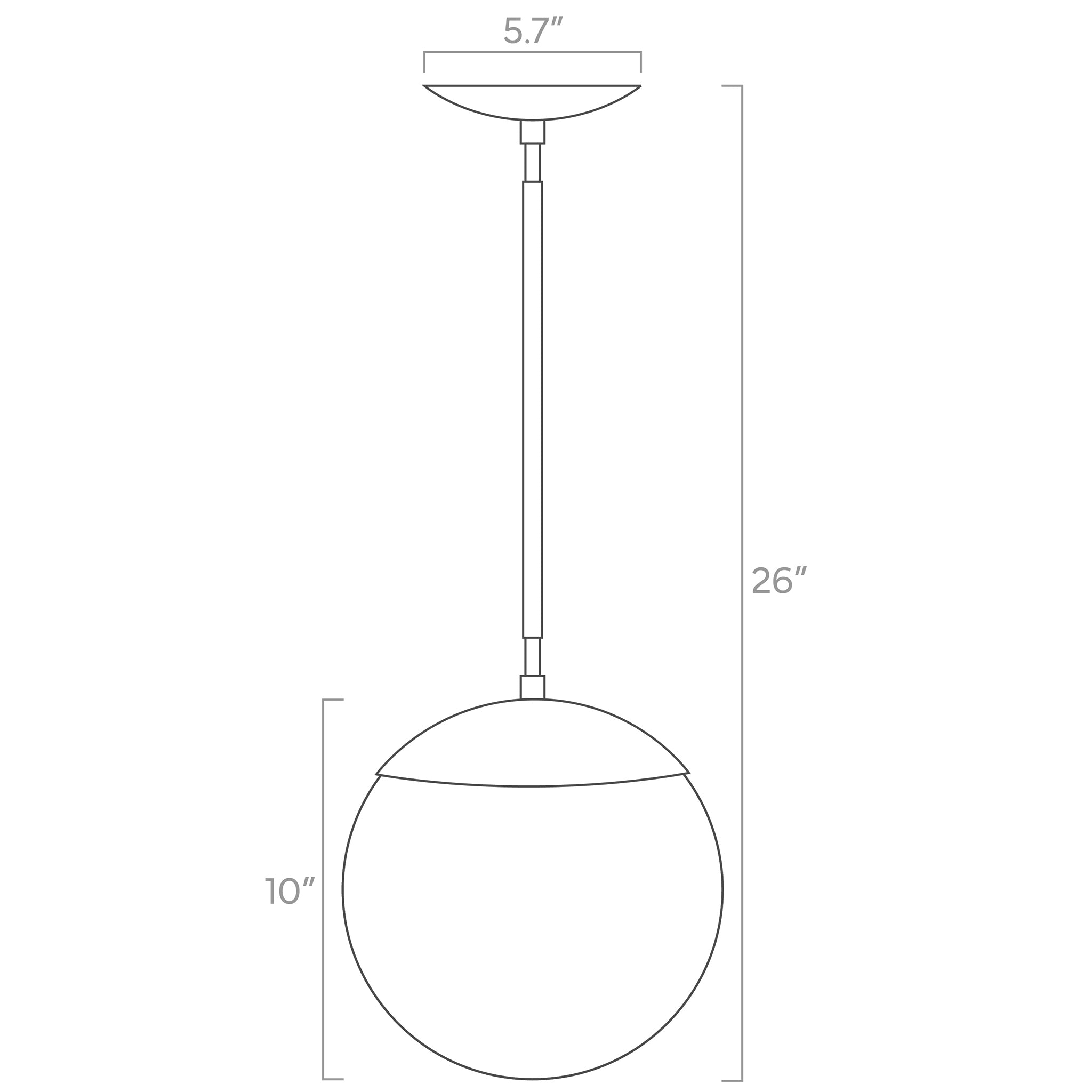 Cap Pendant 10"