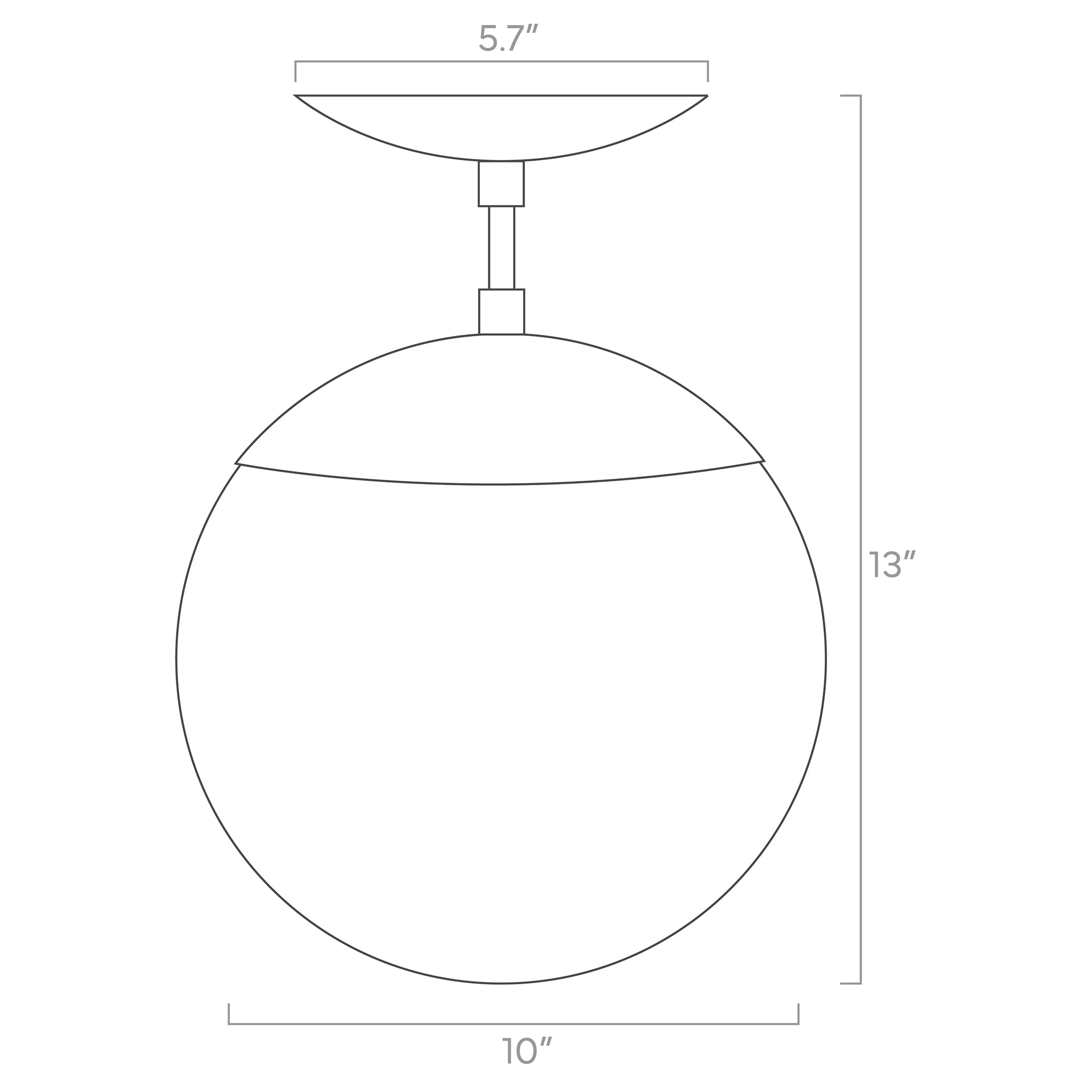 Color Cap Flush Mount 10"