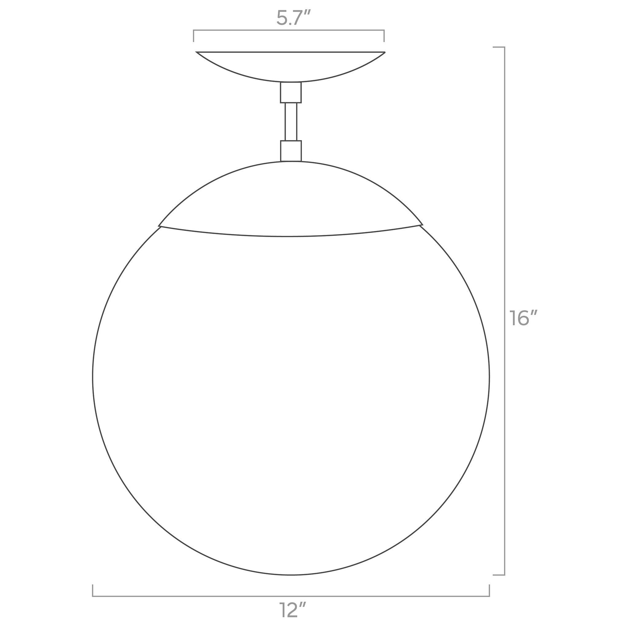 Color Cap Flush Mount 12"