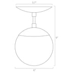 Cap Flush Mount 6"