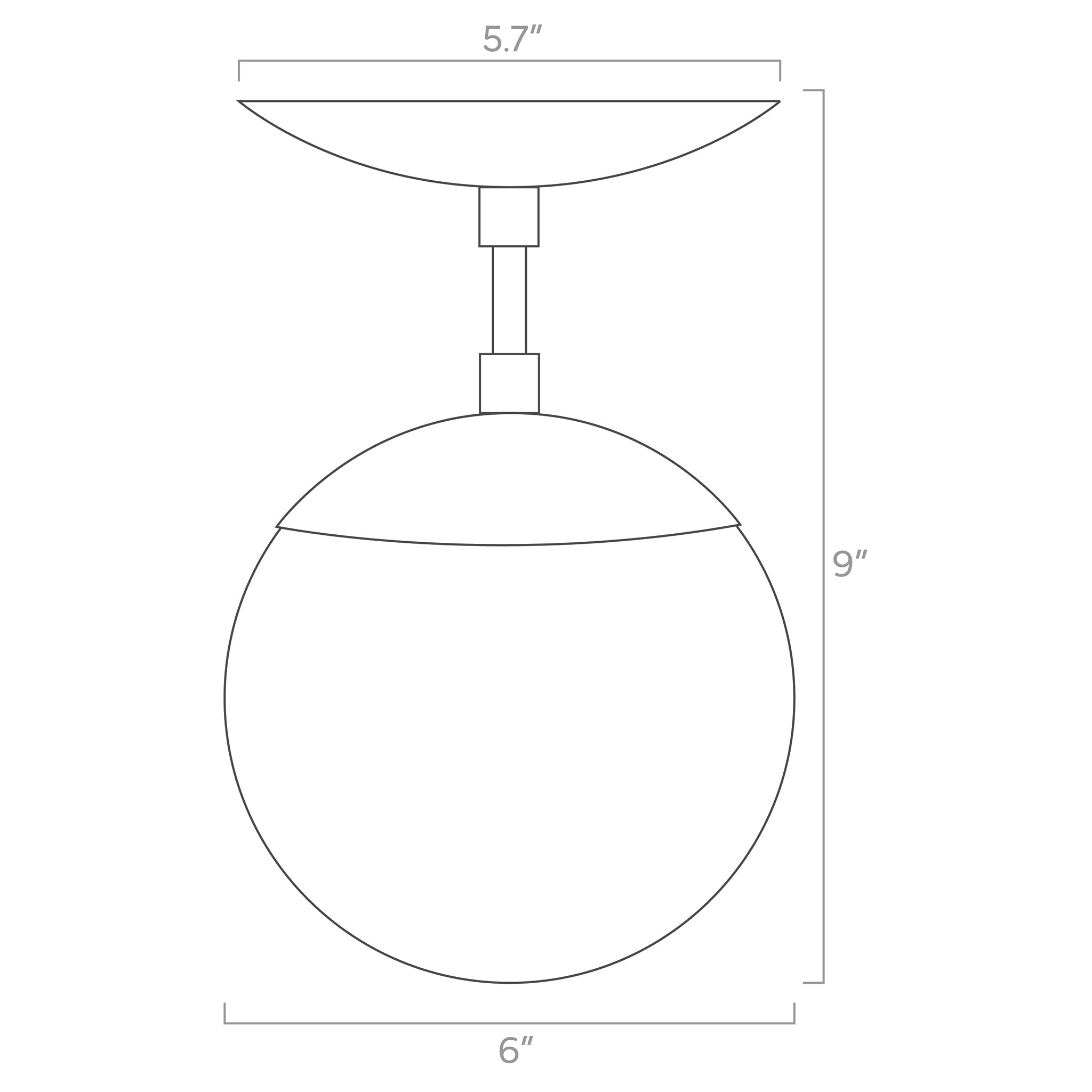 Color Cap Flush Mount 6"