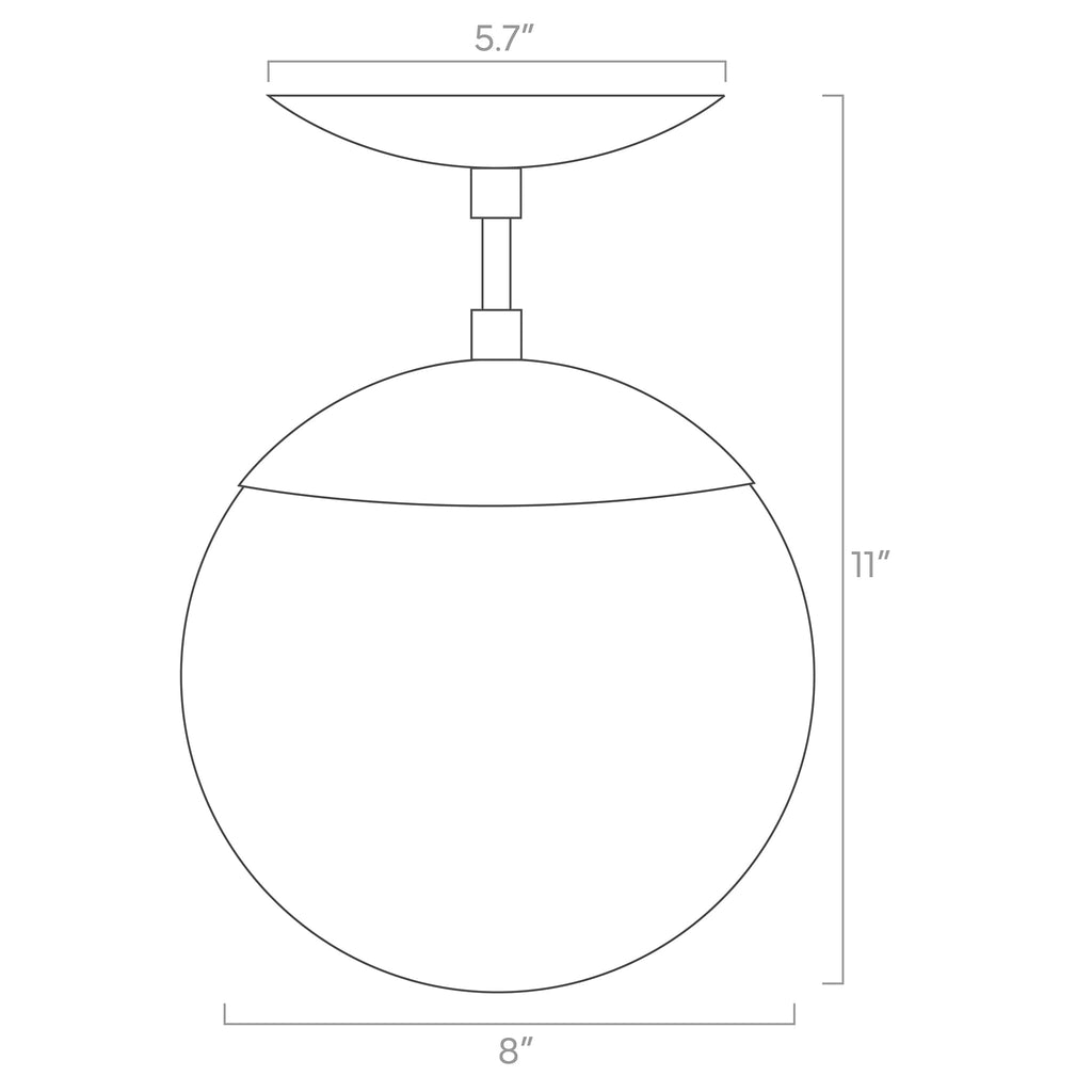 Color Cap Flush Mount 8"