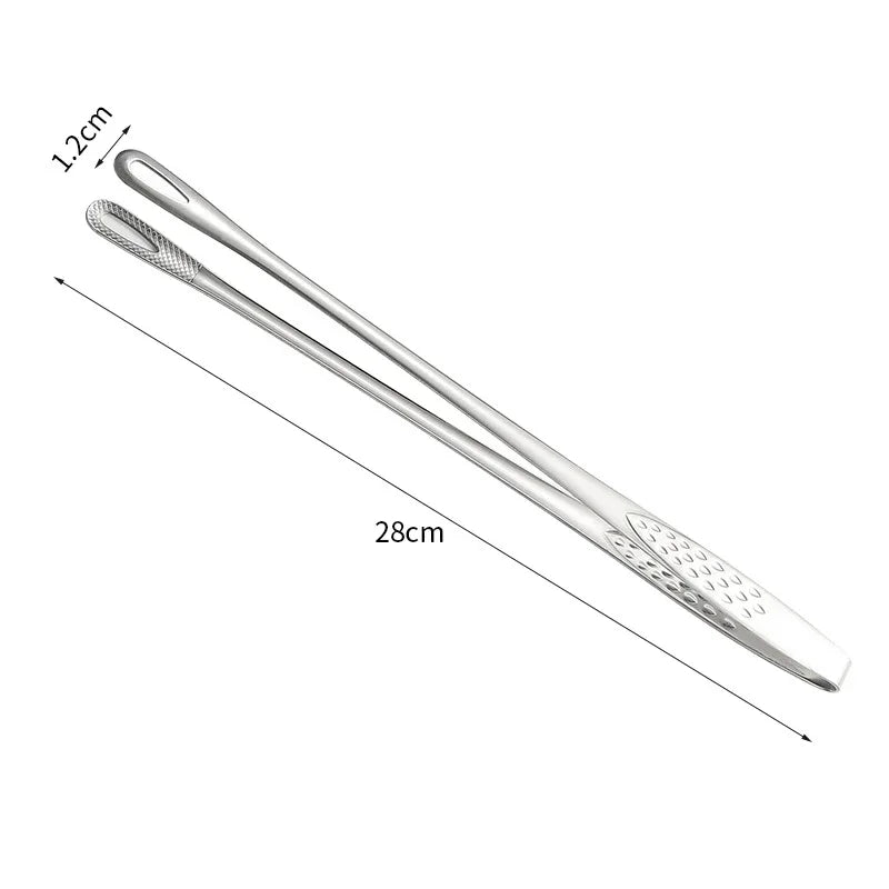 6-Pack Stainless Steel Cooking Tweezers for BBQ and Serving