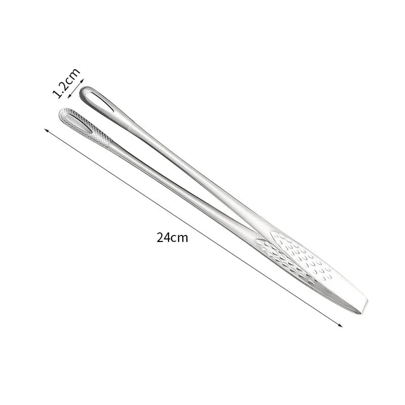 6-Pack Stainless Steel Cooking Tweezers for BBQ and Serving