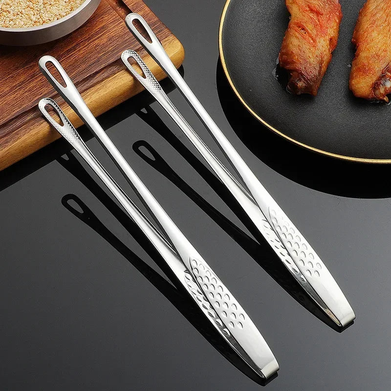 6-Pack Stainless Steel Cooking Tweezers for BBQ and Serving