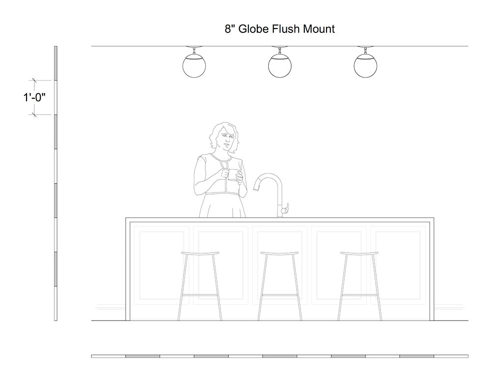 Color Cap Flush Mount 8"