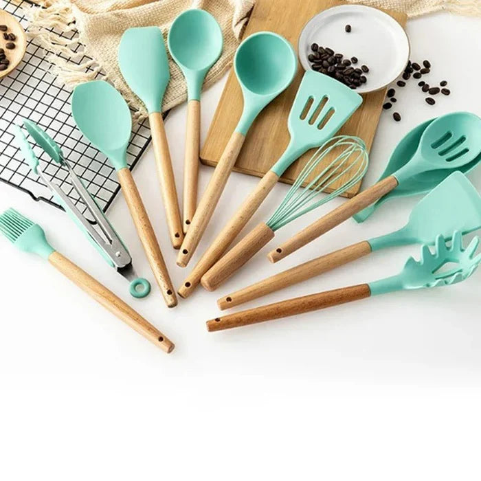 Cooking Utensil Set for Stirring, Turning and Serving
