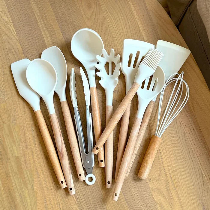Cooking Utensil Set for Stirring, Turning and Serving