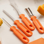 Pumpkin Carving Kit 7 Piece Stainless Steel Pumpkin Carving Tools with Serrated Scoop, Saws, Gouges & Zippered Storage Bag for Halloween