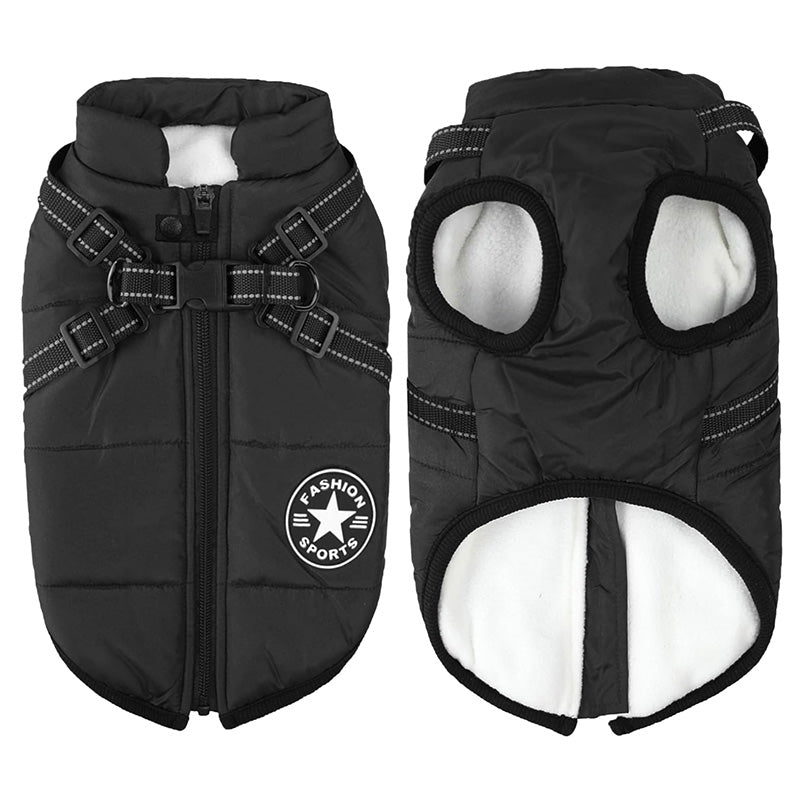 3-in-1 Winter Dog Coat | Warm, Waterproof, Windproof with Built-In Harness