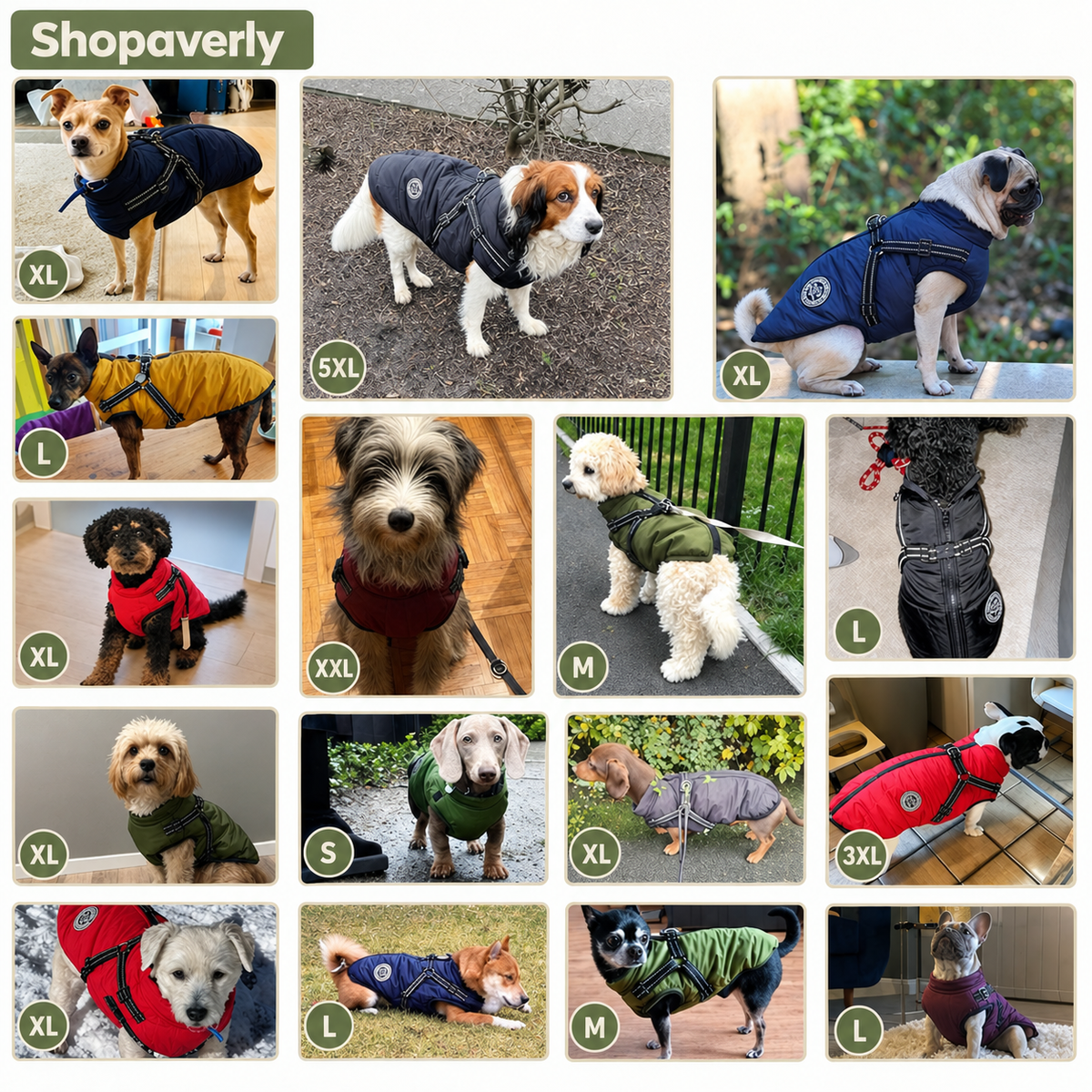 3-in-1 Winter Dog Coat | Warm, Waterproof, Windproof with Built-In Harness