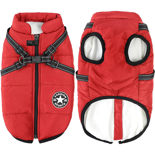 3-in-1 Winter Dog Coat | Warm, Waterproof, Windproof with Built-In Harness