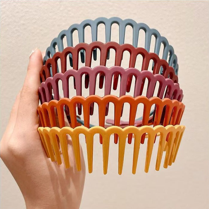 Stylish Matte Face Wash Headband with Teeth for Anti-Slip