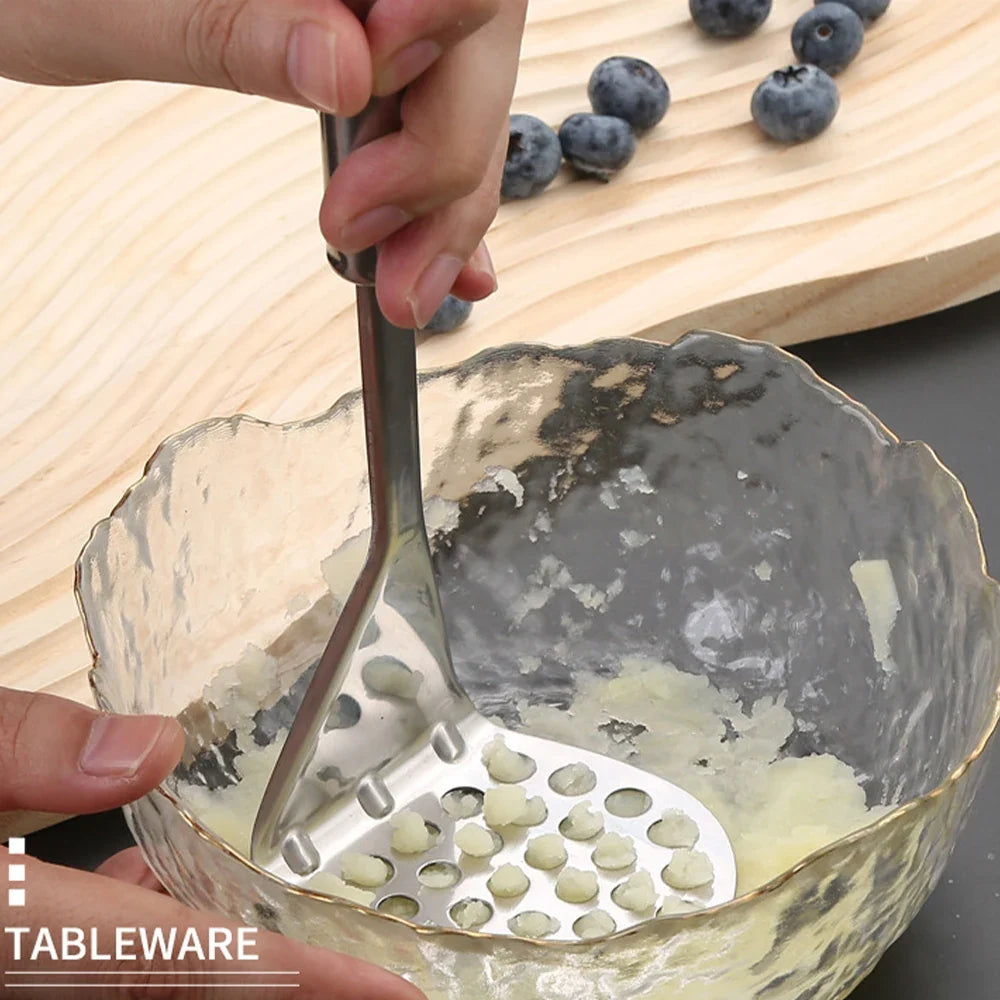Stainless Steel Potato Masher Manual Fruit Vegetable Pressure Crusher