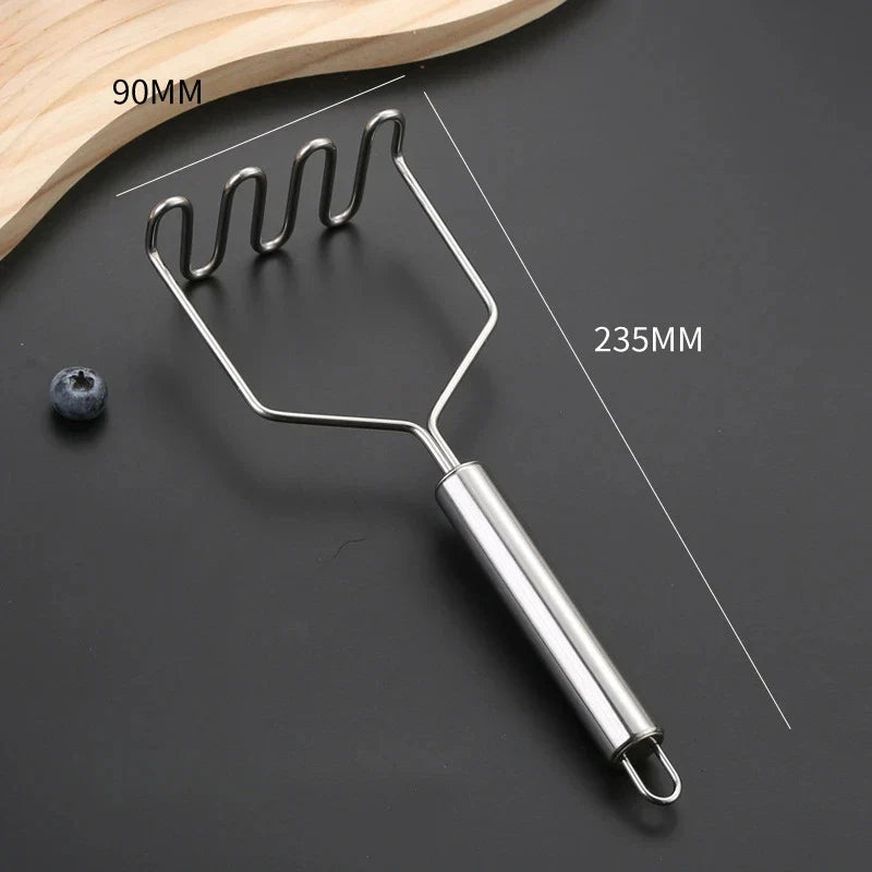 Stainless Steel Potato Masher Manual Fruit Vegetable Pressure Crusher