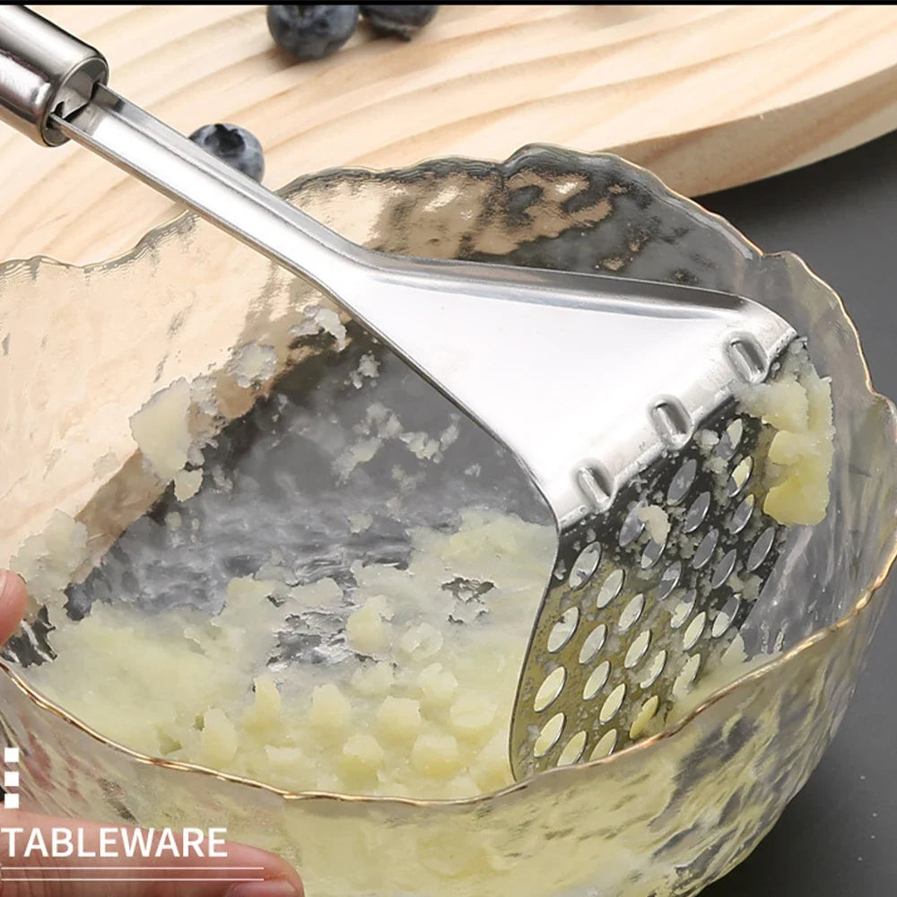 Stainless Steel Potato Masher Manual Fruit Vegetable Pressure Crusher