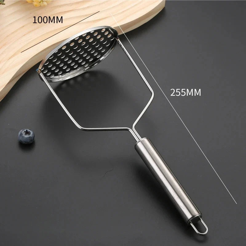Stainless Steel Potato Masher Manual Fruit Vegetable Pressure Crusher