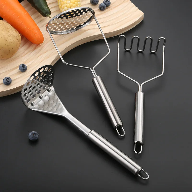 Stainless Steel Potato Masher Manual Fruit Vegetable Pressure Crusher